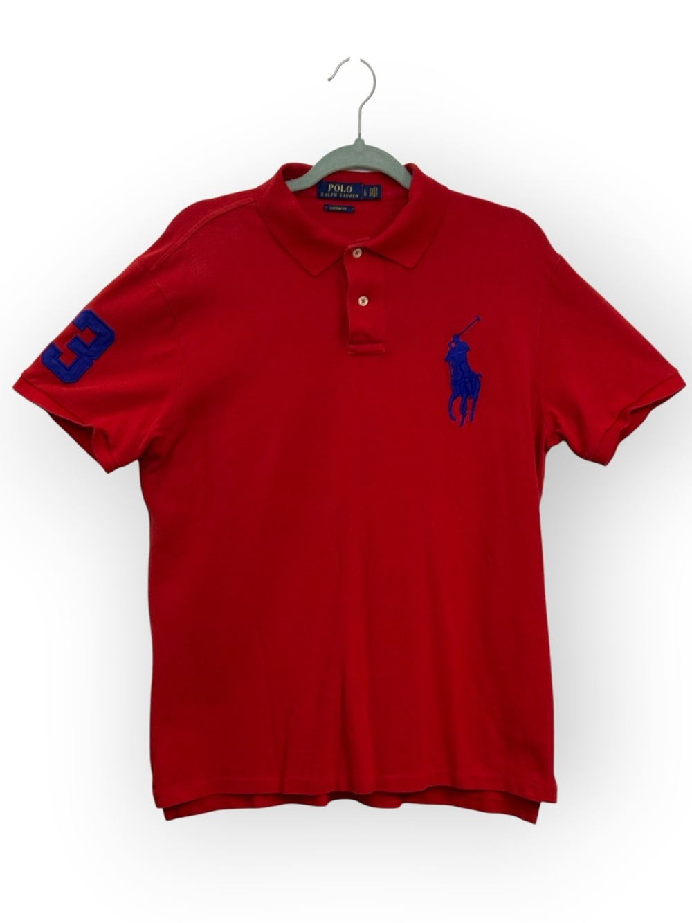 Polo by Ralph Lauren Red Polo with Blue Embroidery